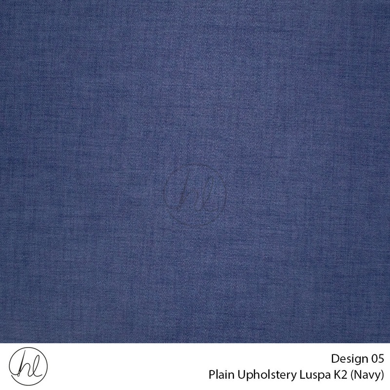 Luspa Plain Upholstery K2 Design 05 Navy 140cm Wide Per m
