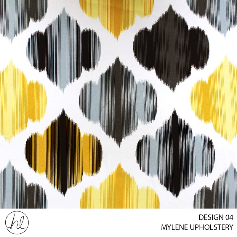 MYLENE UPHOLSTERY DESIGN 04 140CM PER M GOLD/GREY
