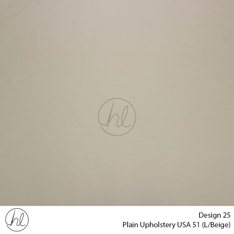 Plain USA Upholstery 51 Design 25 Light Beige 140cm Wide Per m
