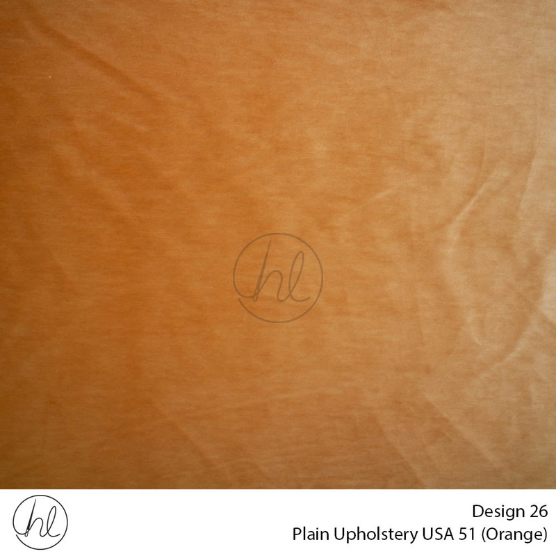 Plain USA Upholstery 51 Design 26 Orange 140cm Wide Per m