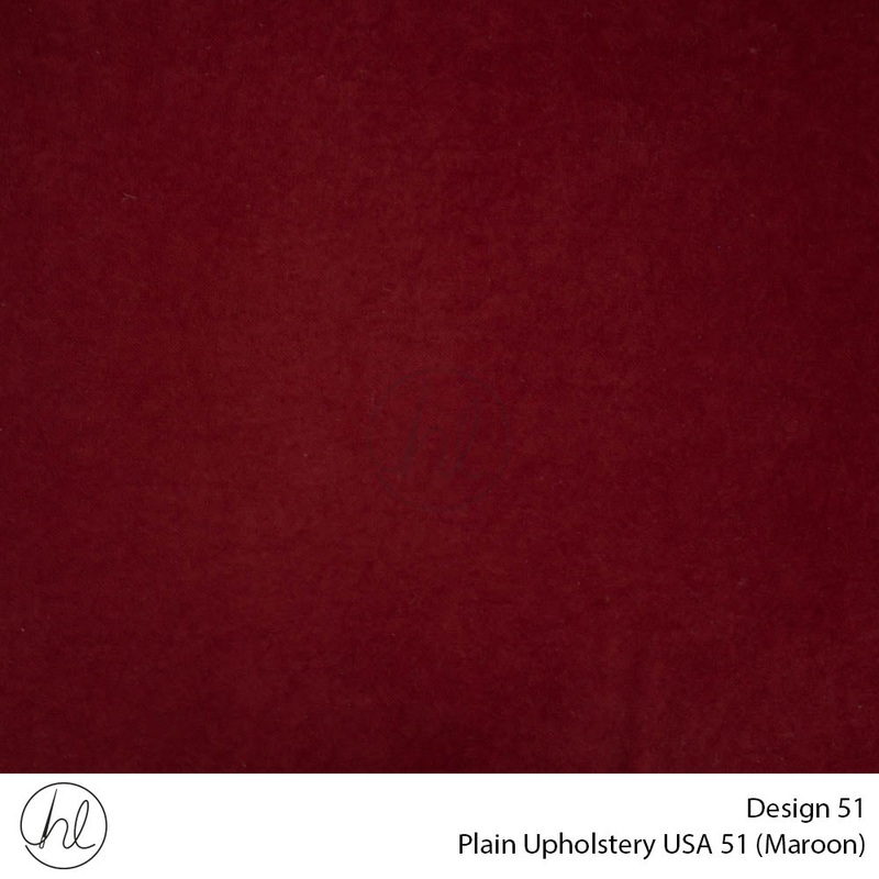 Plain USA Upholstery 51 Design 51 Maroon 140cm Wide Per m