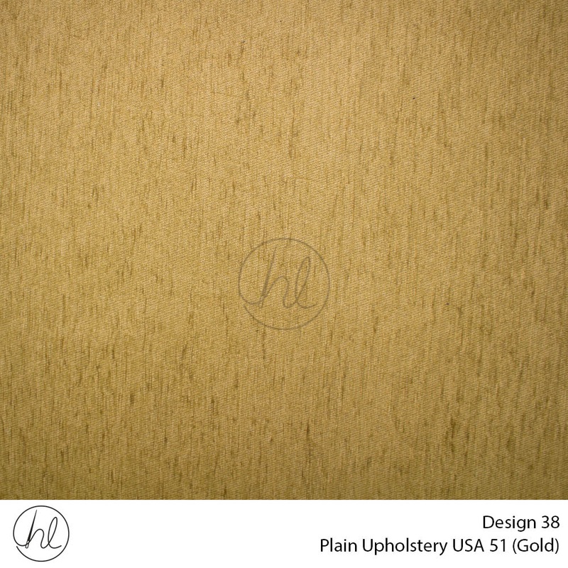Plain USA Upholstery 54 Design 38 Gold 140cm Wide Per m