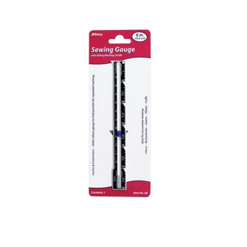 6 Sewing Gauge with Sliding Marking Guide