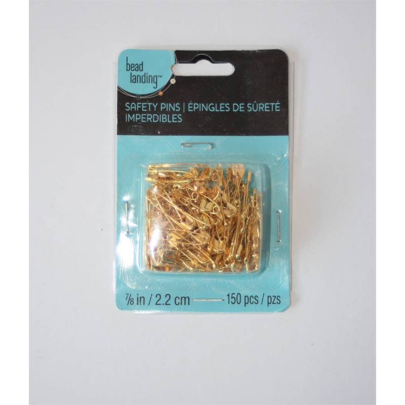Bead Landing Small Safety Pins - 7/8 in - 150 pc package