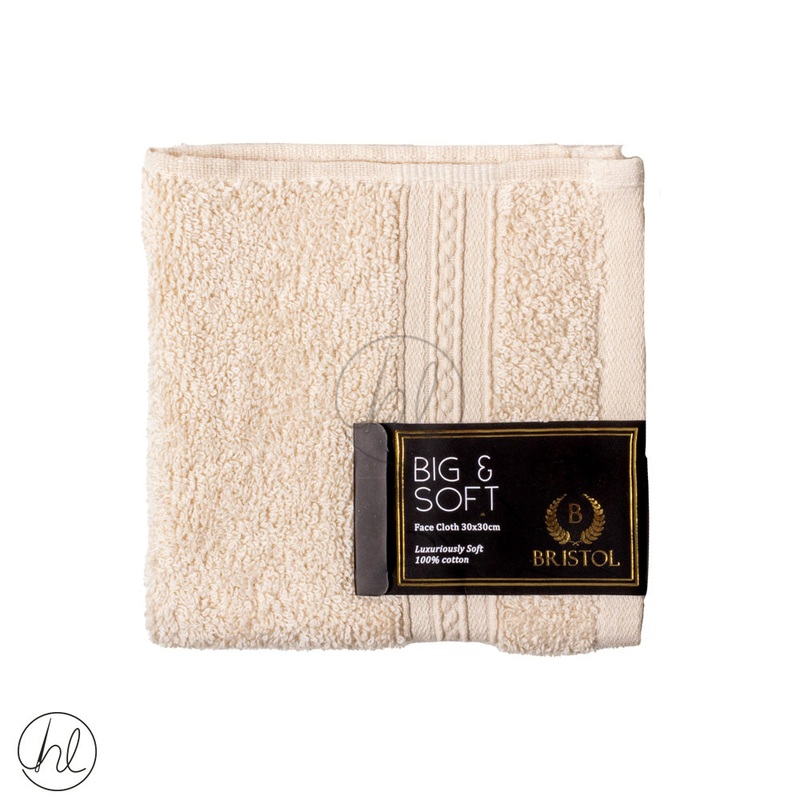 BRISTOL BIG & SOFT FACE CLOTH MACADAMIA 30X30