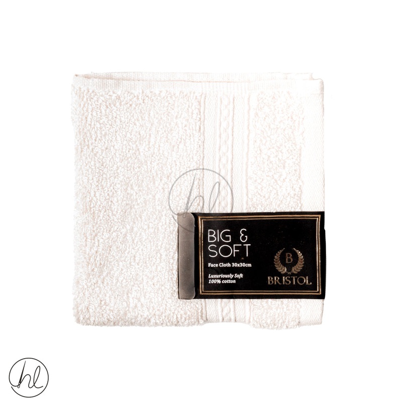 BRISTOL BIG & SOFT FACE CLOTH WHITE 30X30