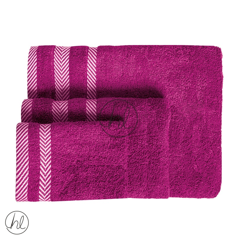 BRISTOL PLUSH 3 PIECE TOWEL SETLTCERISESTRIPED