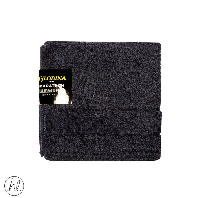 GLODINA MARATHON PLATINUM FACE CLOTH CHARCOAL 30X30CM