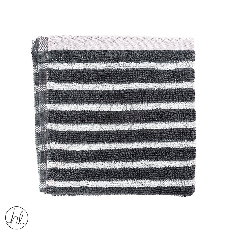 Nortex Imperial Stripe Face Cloth Charcoal Grey 30x30cm