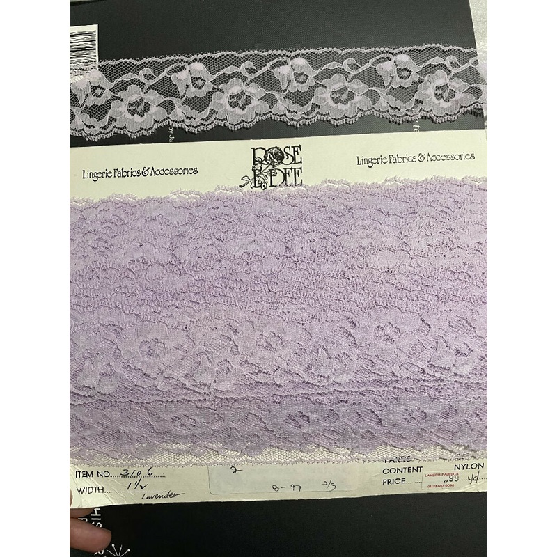 1 1/2" Lavander Flat Lace Galloon