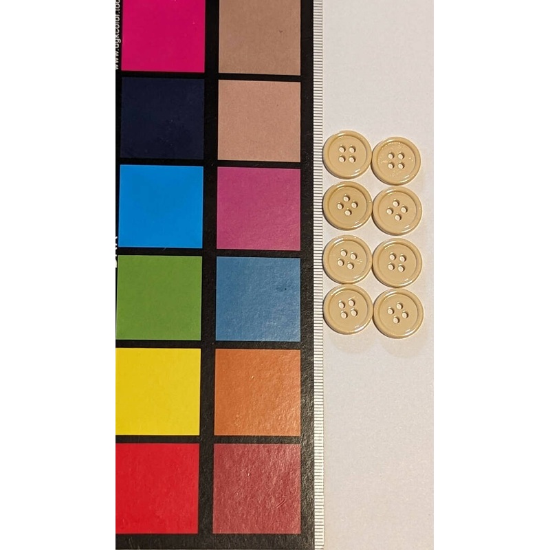 Beige 5/8" Round Buttons - Set of 8