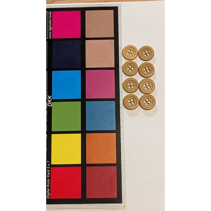 Cafe Au Lait 10mm Round Buttons - Set of 8