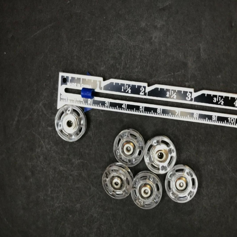 Clear 2-piece button Snaps (21mm) 5 @package
