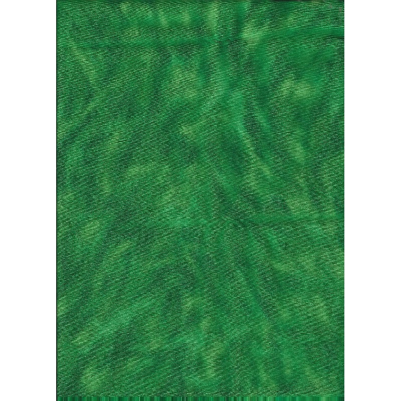 Green Tie-dye Style print cotton fabric - 2 pieces: 12x26 and 15x42 inches