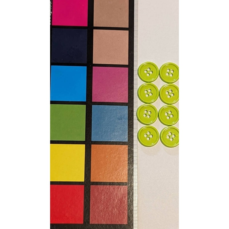 Lime Green 5/8" Round Buttons - Set of 8