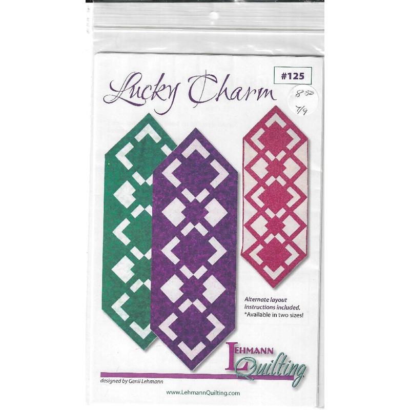 Lucky Charm Geometric Table Runner pattern by Lehmann Quilting