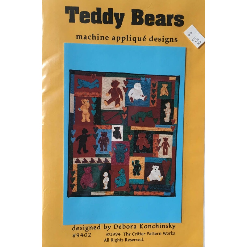 PATTERN TEDDY BEARS Machine Applique SEALED