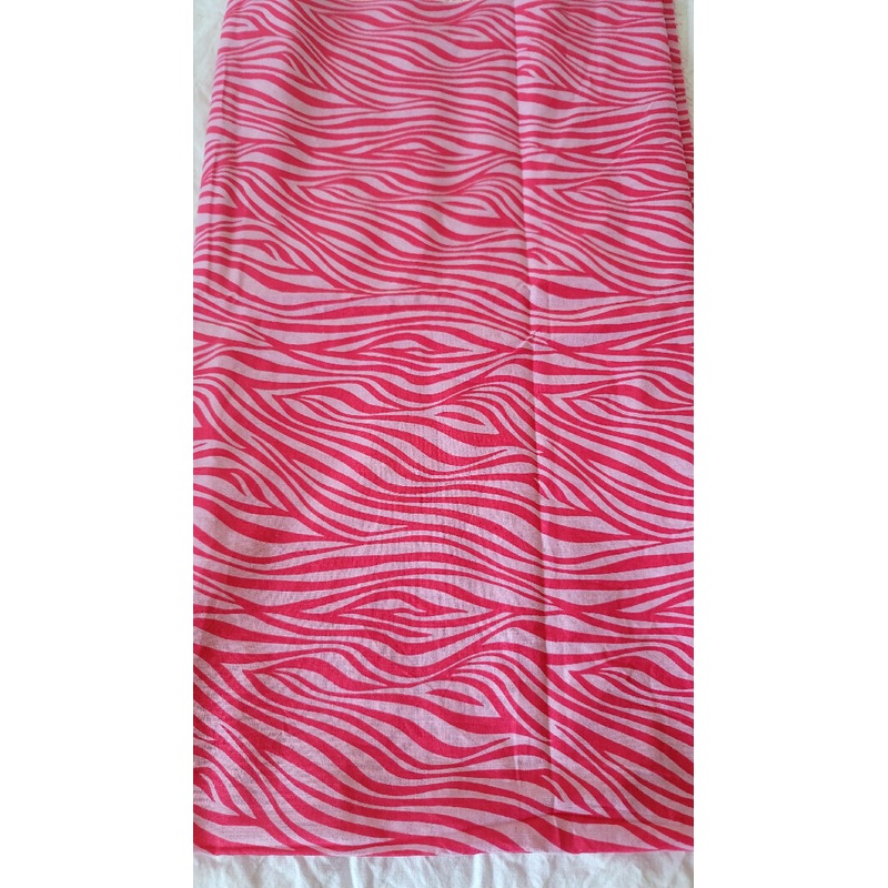 Pink on Pink Zebra Print Cotton 1 1/3 Yards