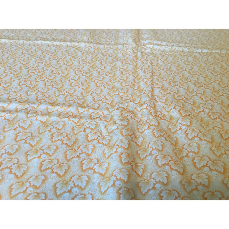 Pretty orange leaves cotton 3 yds