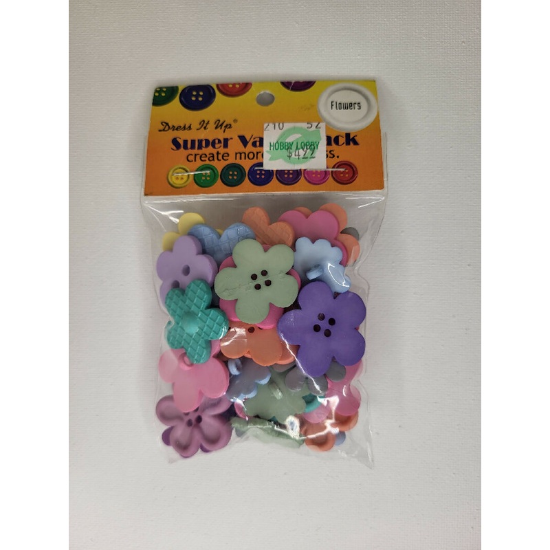 Super value pack - flower button assortment