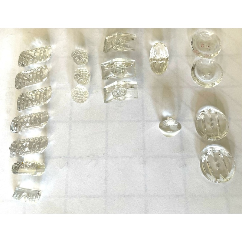 Vintage Glass Buttons, 19 total