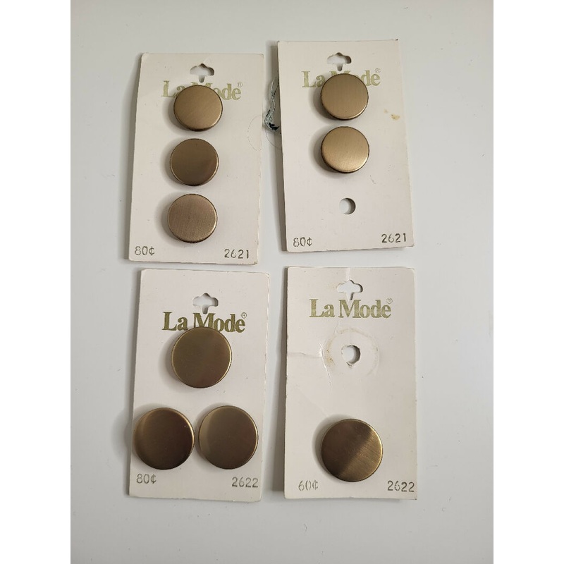 Vintage LaMode Gold Tone Buttons, 10 buttons of two sizes