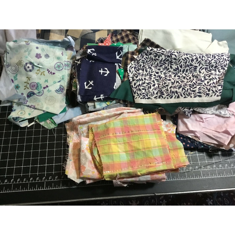 6 LBS quilting cotton pieces