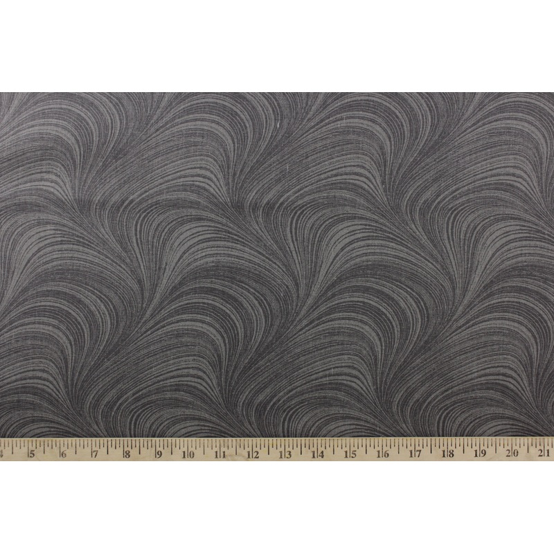 Benartex Wave Texture Fabric in Graphite in 108" Width Quilt Backing
