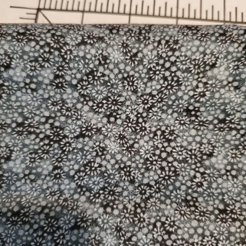 Blue /grey small print floral Quilter's cotton