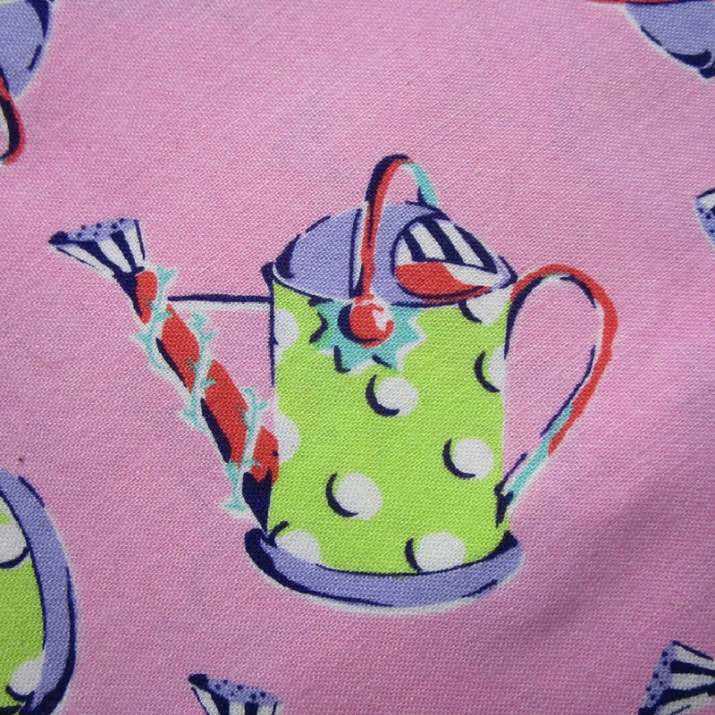 Cotton Quilting/Sewing Fabric, Watering Cans, 2 Pieces