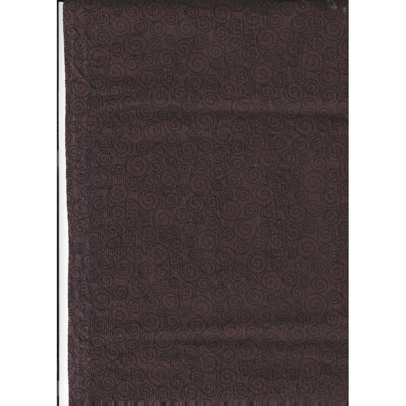 Dark Brown with Black Geometric coil design by Joann's - 17" cotton