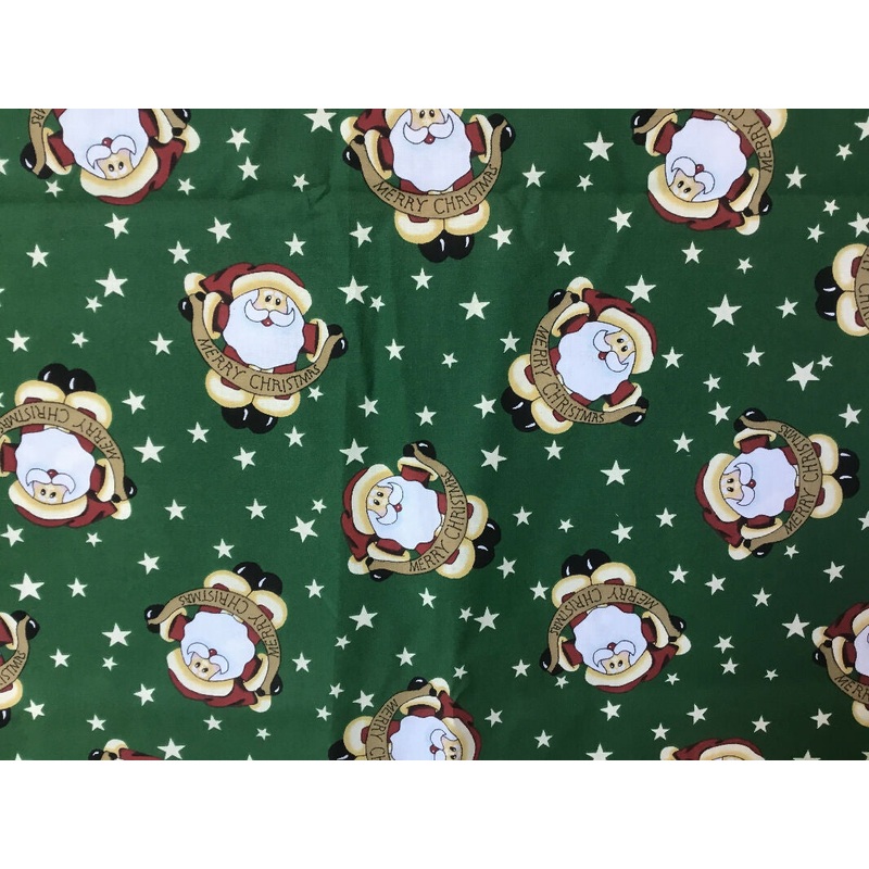 Deep green Santa cotton 2 yds