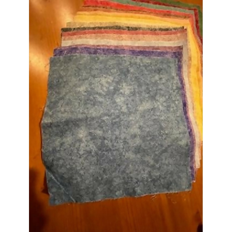 Eighteen 10 inch pre cut blocks multi colors