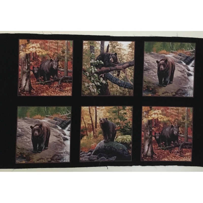 FABRIC Black Bear Panel