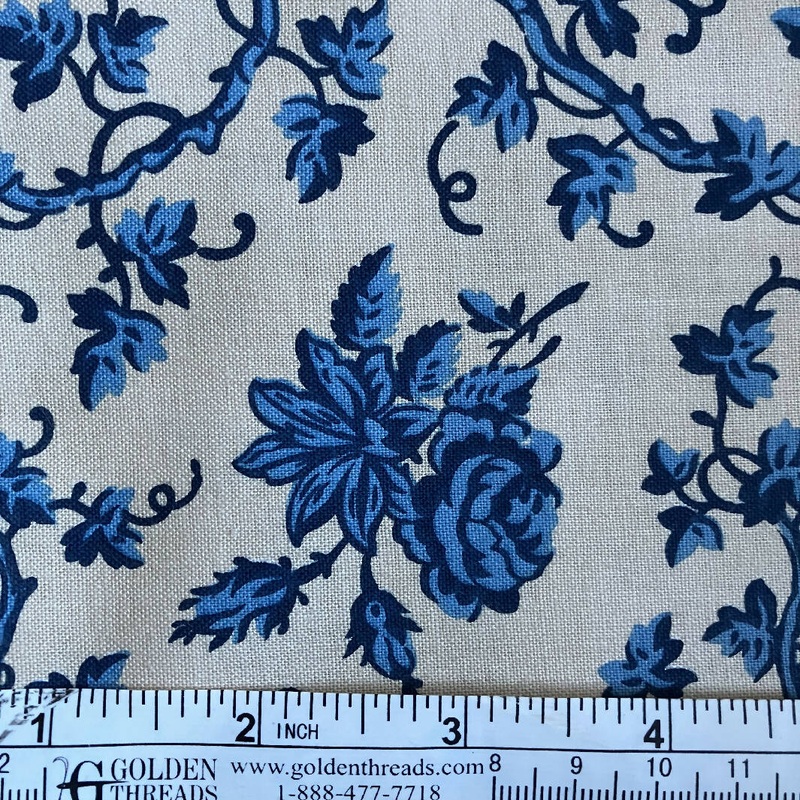FABRIC China Blue C. 1830 2 yards #13a
