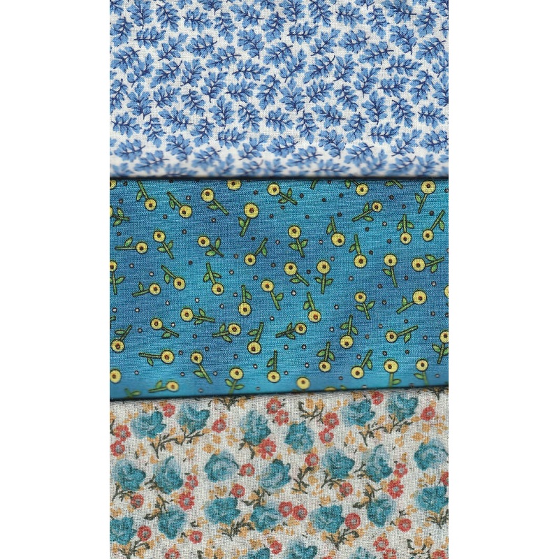 FABRIC Half Yard Bundle BUT a Bit More 6 fabrics 3 yards+ #32g