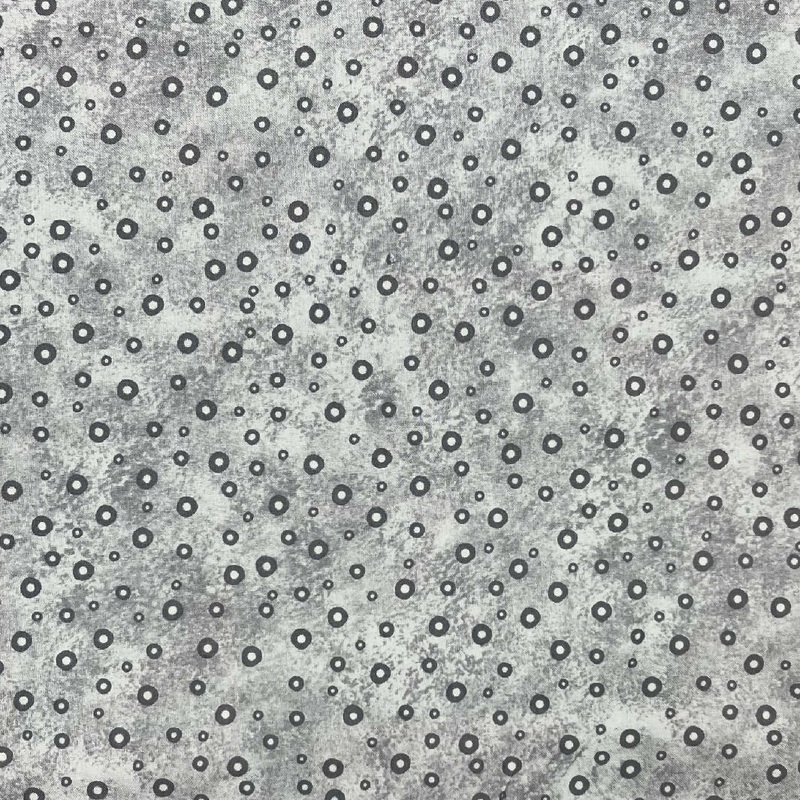 Gray Circle Quilting Cotton - 4.5 Yds