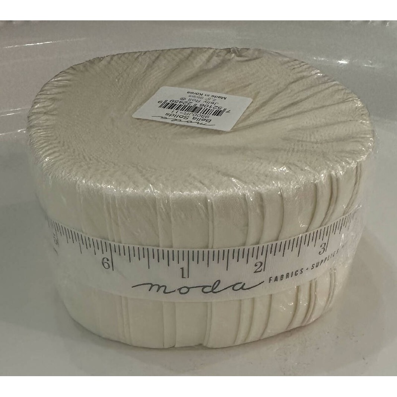 Moda Off White Bella Solids Jelly Roll