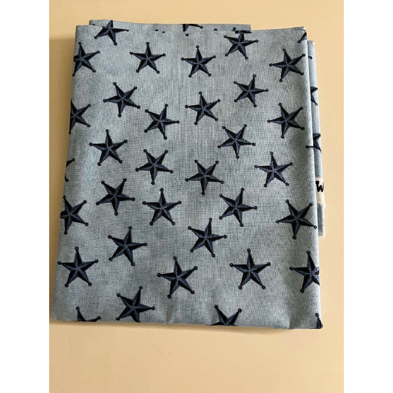 Quilting Cotton - Blue with Blue Stars