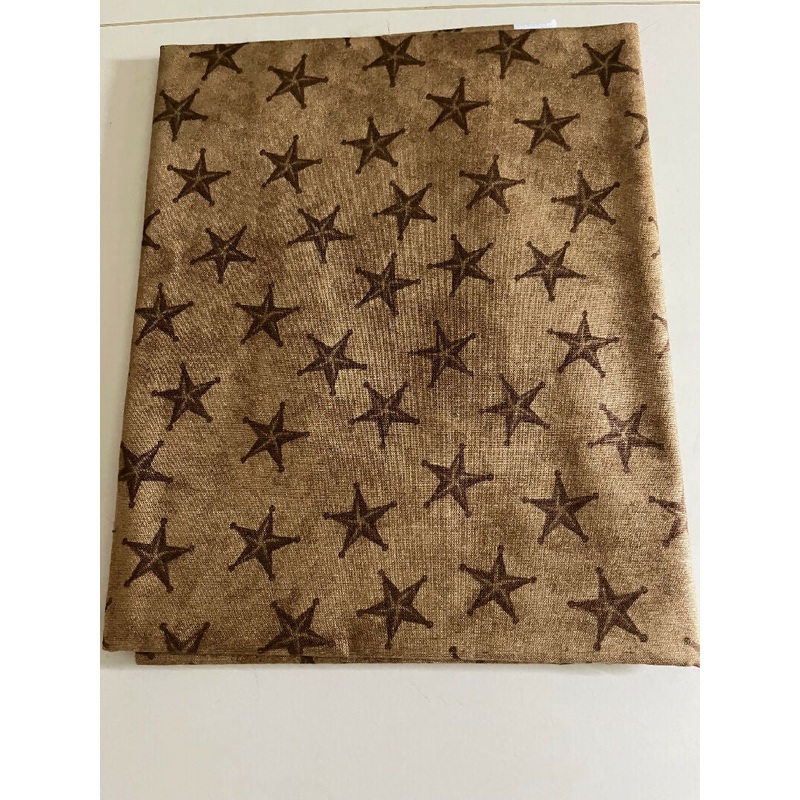 Quilting Cotton - Brown with Brown Stars