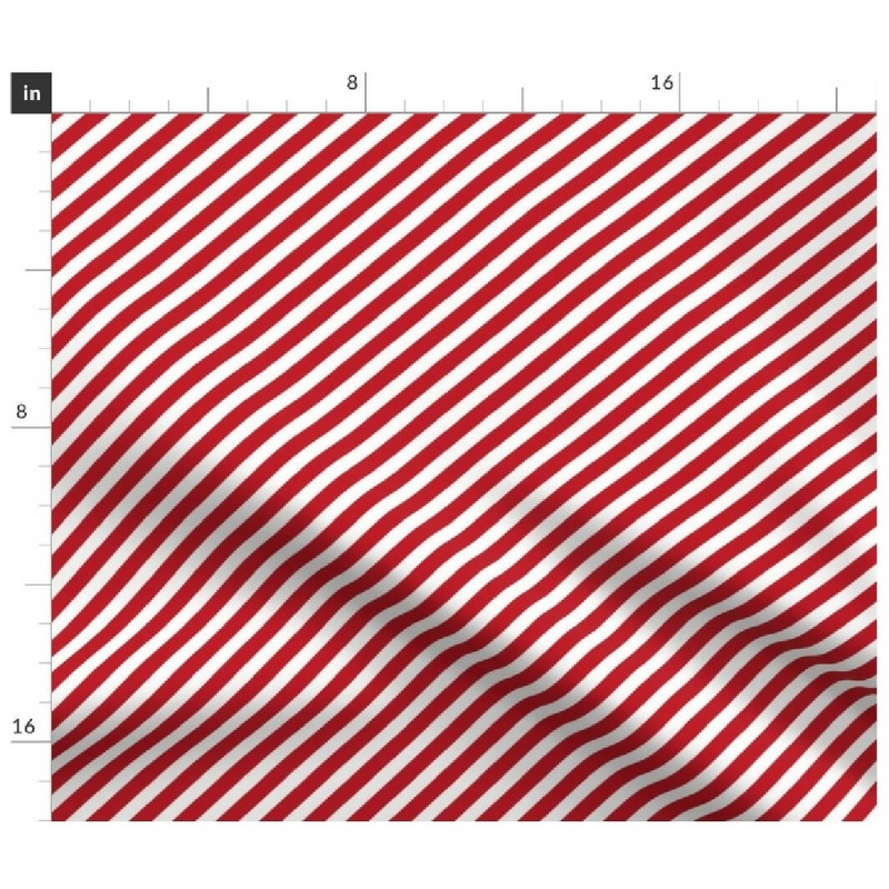 Stripes Christmas minimal pattern red Fabric, FQ, 100% Cotton Spoonflower Fabric