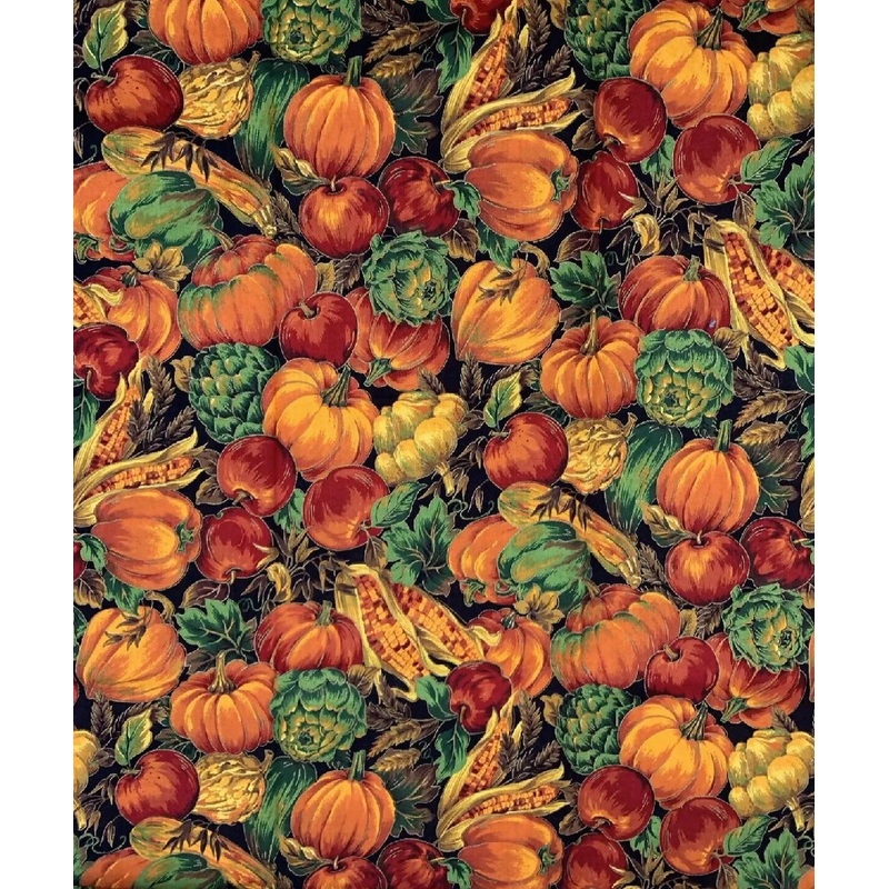 Vintage Joan Messmore VIP Cranston Prints Cotton Fabric Autumn Harvest 1yd