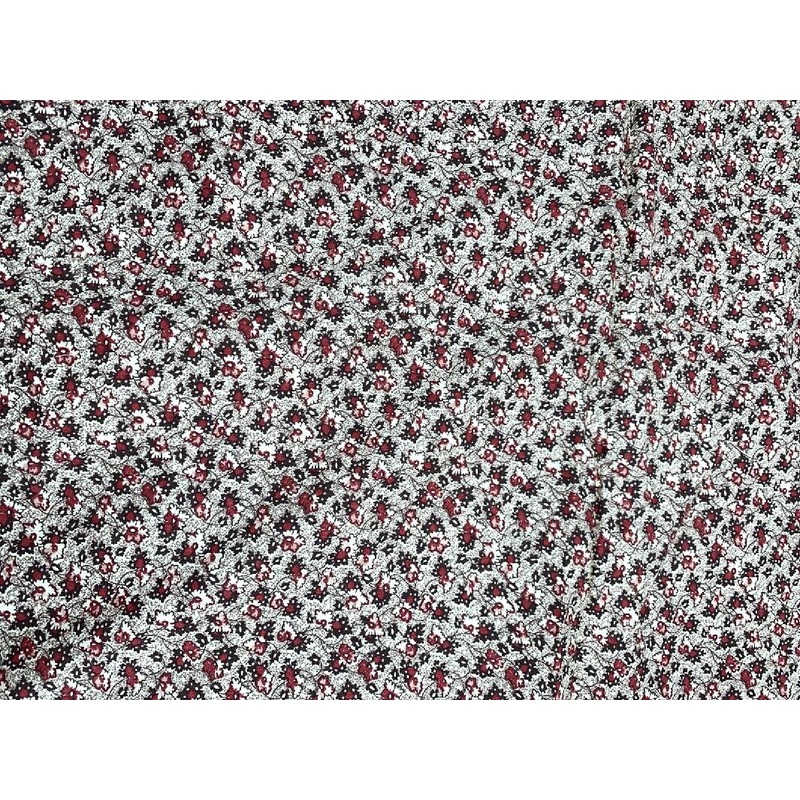 Vintage Micro Floral Muslin Fabric 1980s Cottagecore Neutral Colors 1y+27"x44"