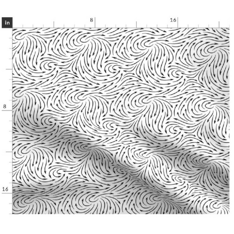 Windy Arrows, 1 Yard, 100% Cotton Spoonflower Fabric