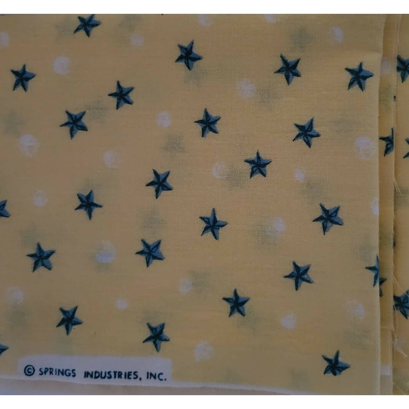 Yellow with Blue stars and white dots 1.5 yards
