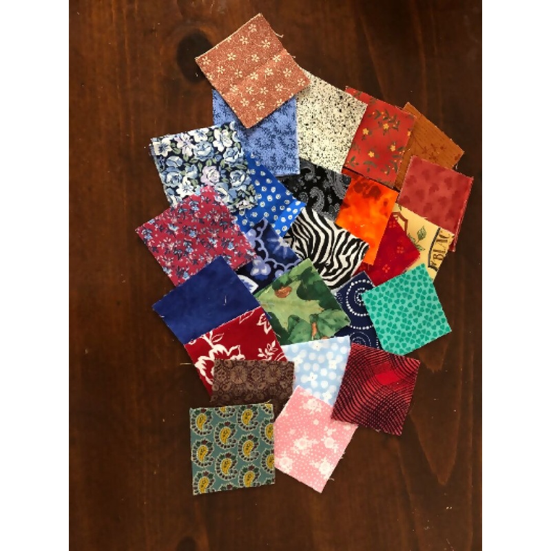 4" Squares Scrappy Cotton Fabric Bundles of 50