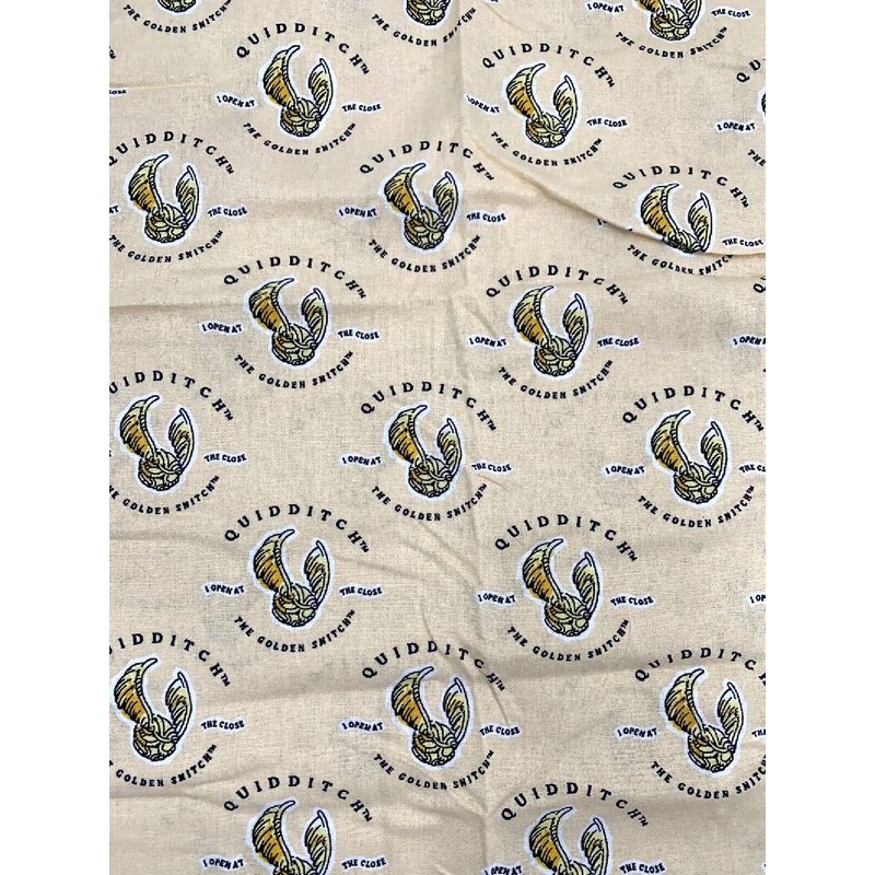 Camelot Fabrics Harry Potter Quidditch Snitch Fabric 33"x44" Wizarding World ISOSomething ISOSomething