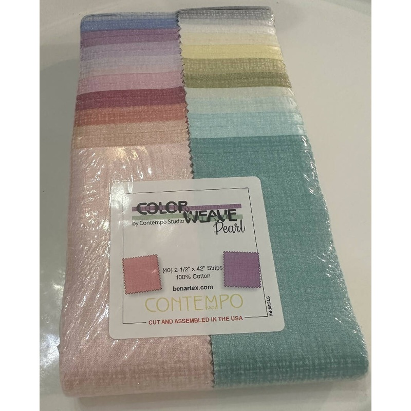 Color Weave Pearl by Benartex Strips