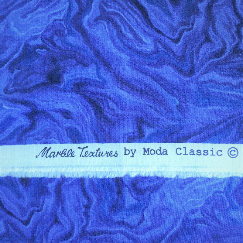 Cotton Quilting Fabric Blue Print 4 Fabrics Half Yard Bundle