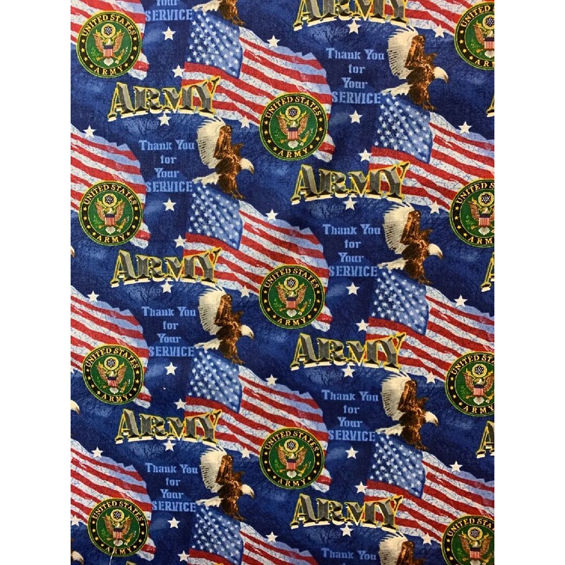 Eagle Army Patriotic Military Fabric
